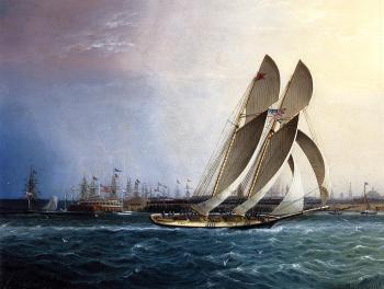 詹姆斯 E 巴特斯沃思 New York Yacht Club Comet off the Battery 詹姆斯 E 巴特斯沃思 New York Yacht Club Comet off the Battery